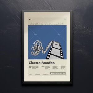 Mid-century modern Cinema Paradiso limited edition movie poster