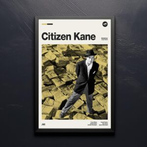 Citizen Kane mid-century poster - retro movie artwork