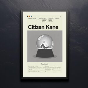 Citizen Kane movie poster in mid-century modern house style