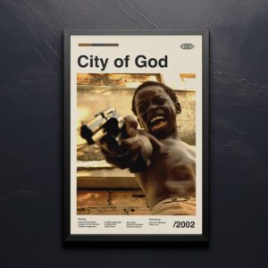 City of God mid-century poster retro artwork vintage print