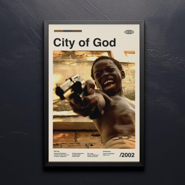 City of God mid-century poster retro artwork vintage print