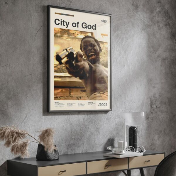 City of God mid-century poster retro artwork vintage print