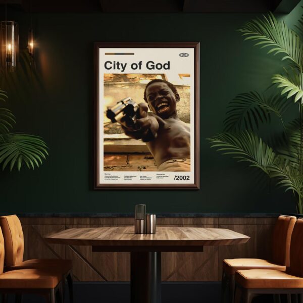 City of God mid-century poster retro artwork vintage print