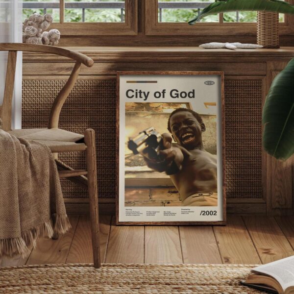 City of God mid-century poster retro artwork vintage print