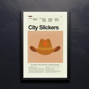 Vintage mid-century modern City Slickers movie poster design