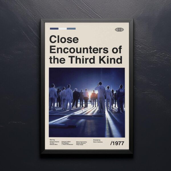 Mid-century modern Close Encounters of the Third Kind movie poster design