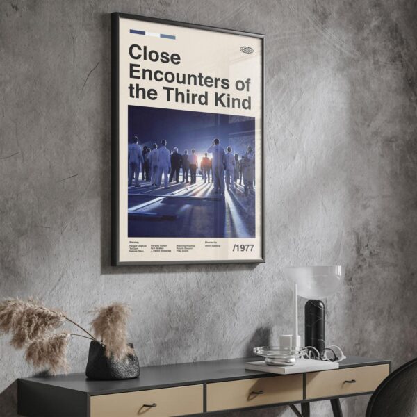 Mid-century modern Close Encounters of the Third Kind movie poster design