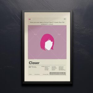 Vintage mid-century modern Closer movie poster artwork
