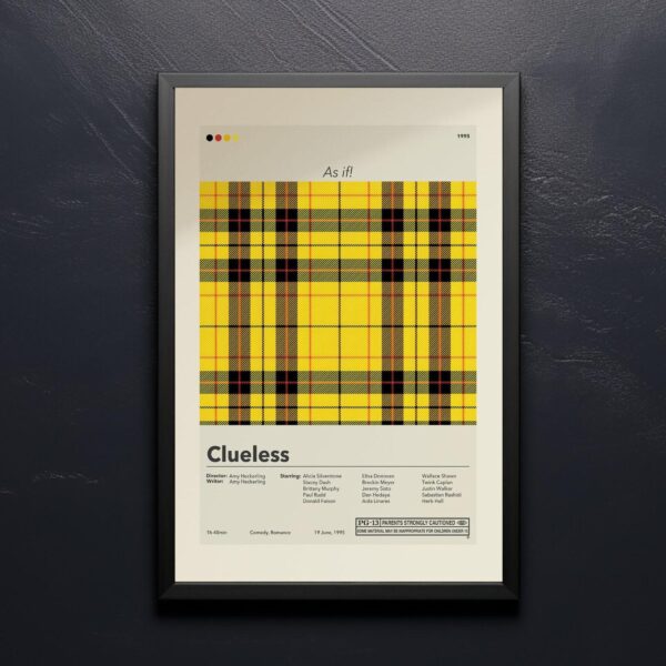 Clueless movie poster with mid-century modern design elements