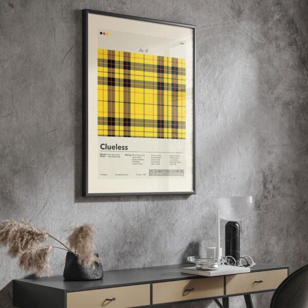 Clueless movie poster with mid-century modern design elements