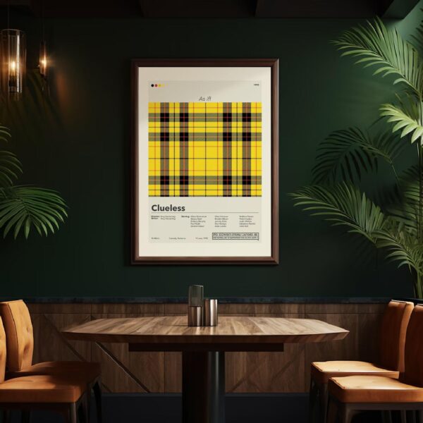 Clueless movie poster with mid-century modern design elements