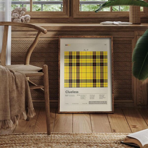 Clueless movie poster with mid-century modern design elements