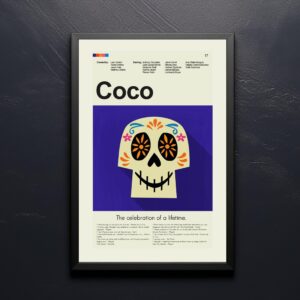 Mid-century modern Coco movie poster by 20th Century Studios