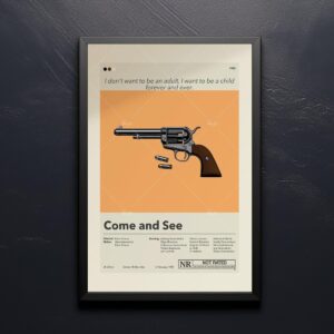 Mid-century modern Come and See movie poster from mid 20th century