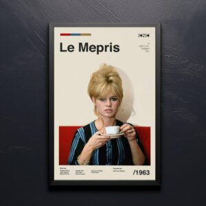 Mid-century modern graphic poster of the movie Contempt