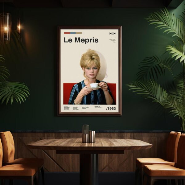 Mid-century modern graphic poster of the movie Contempt