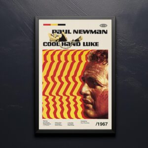 Cool Hand Luke movie poster with 20th Century Studios mid-century modern design