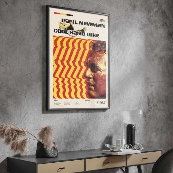 Cool Hand Luke movie poster with 20th Century Studios mid-century modern design