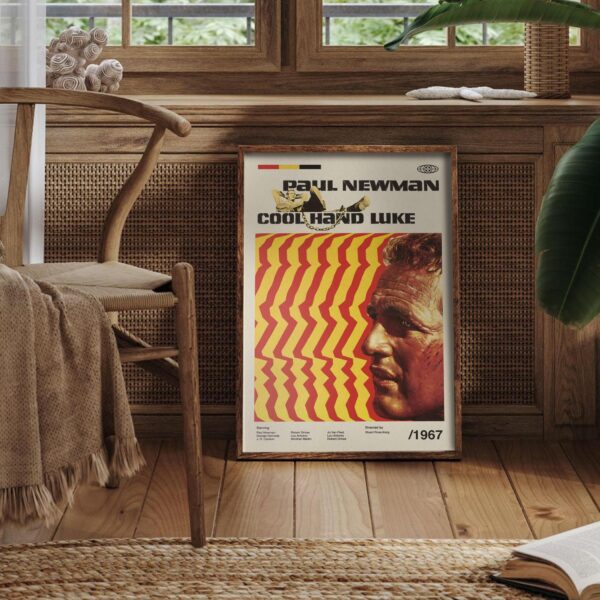 Cool Hand Luke movie poster with 20th Century Studios mid-century modern design