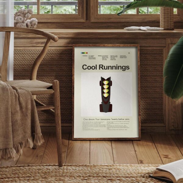 Mid-century modern Cool Runnings movie poster by 20th Century Studios