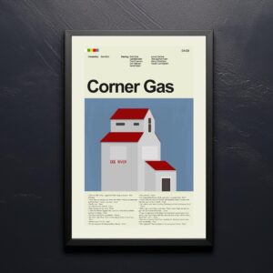 Mid-century modern style poster of Corner Gas: The Movie movie