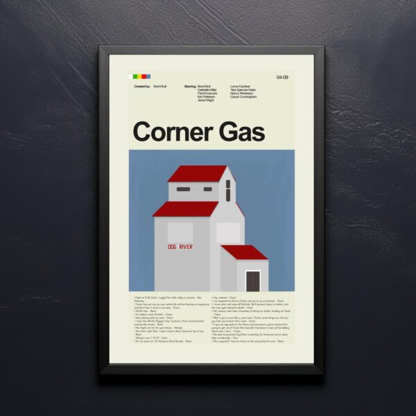 Mid-century modern style poster of Corner Gas: The Movie movie