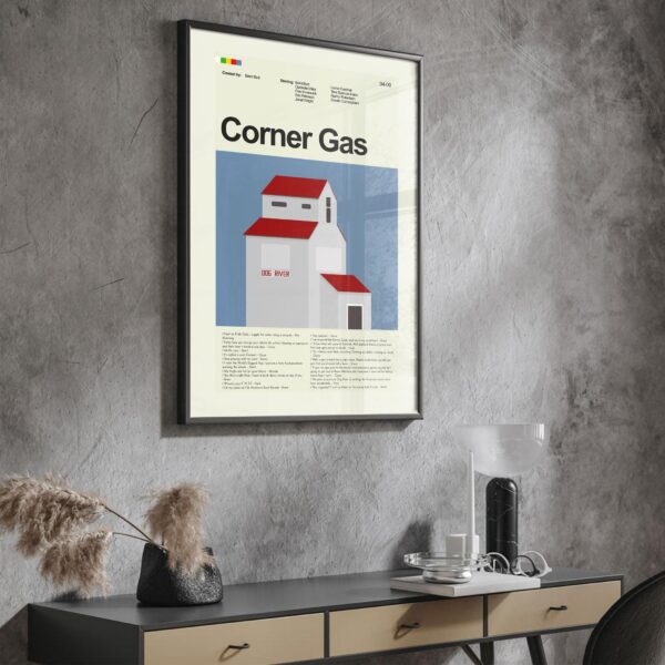 Mid-century modern style poster of Corner Gas: The Movie movie