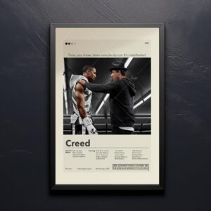 Mid-century modern style Creed movie poster with vintage graphic design
