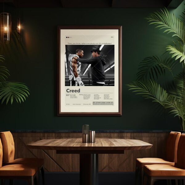 Mid-century modern style Creed movie poster with vintage graphic design