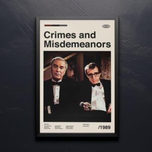 Mid-century modern Crimes and Misdemeanors movie poster design