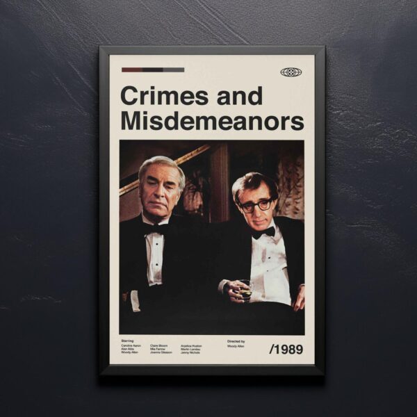 Mid-century modern Crimes and Misdemeanors movie poster design
