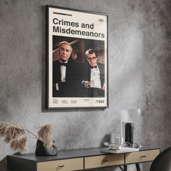 Mid-century modern Crimes and Misdemeanors movie poster design
