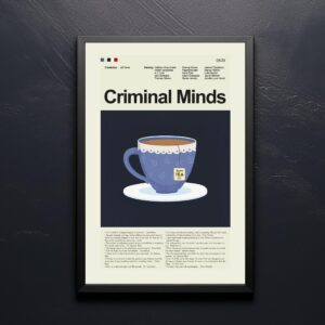 Criminal Minds movie poster in mid-century modern furniture style