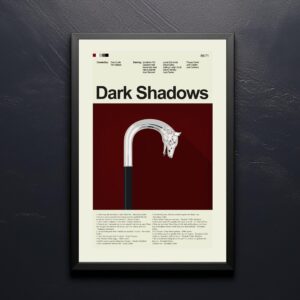Dark Shadows vintage mid-century modern movie poster design