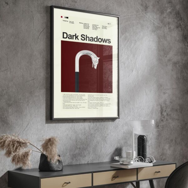Dark Shadows vintage mid-century modern movie poster design