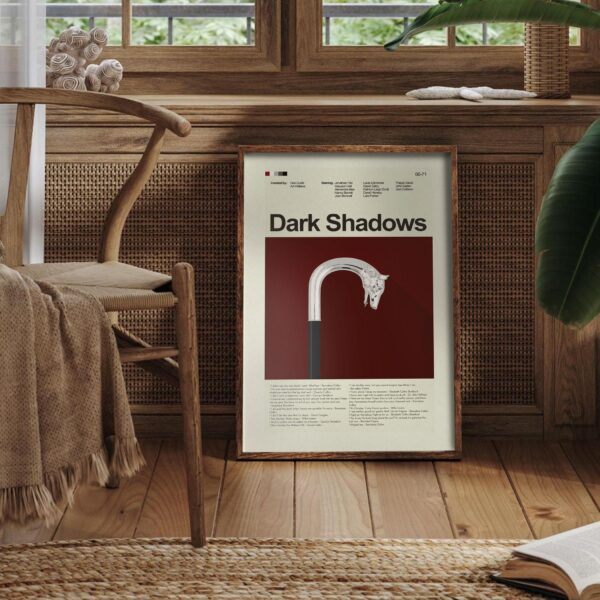 Dark Shadows vintage mid-century modern movie poster design