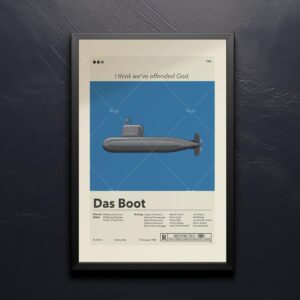 Das Boot movie poster with mid-century modern house design