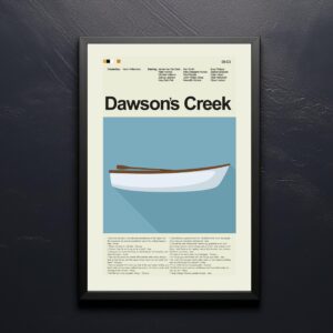Mid-century modern poster featuring Dawson's Creek series finale extended cut