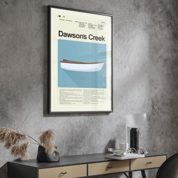 Mid-century modern poster featuring Dawson's Creek series finale extended cut