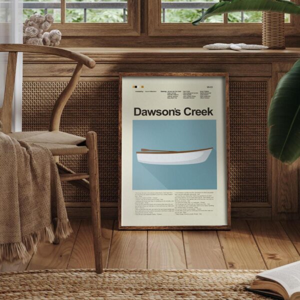 Mid-century modern poster featuring Dawson's Creek series finale extended cut