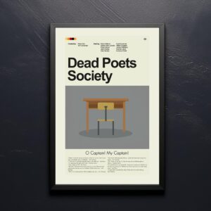 Dead Poets Society mid-century modern movie poster design