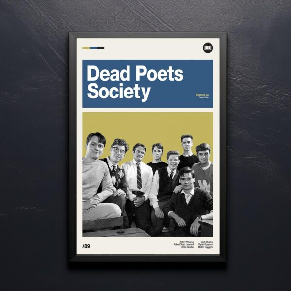 Dead Poets Society mid-century poster design