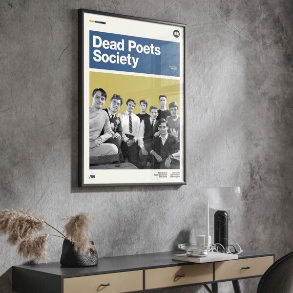 Dead Poets Society mid-century poster design