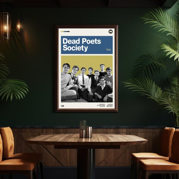 Dead Poets Society mid-century poster design