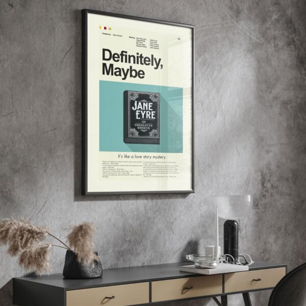 Definitely, Maybe movie poster in mid-century modern style design