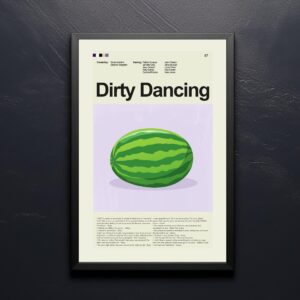 Mid-century modern style Dirty Dancing movie poster with vintage design