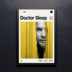 Doctor Sleep mid-century poster, retro artwork for film lovers