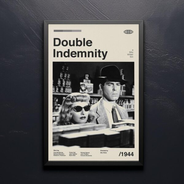 Double Indemnity mid-century poster vintage print