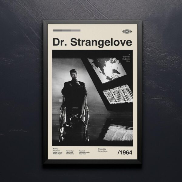 Dr. Strangelove mid-century poster retro artwork