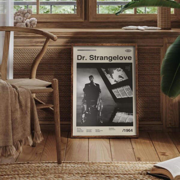 Dr. Strangelove mid-century poster retro artwork